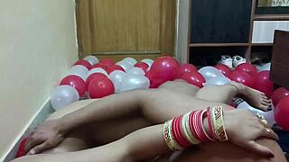 Desi Hot Wife’s First Married Night Fucked Hard by Husband in Hindi