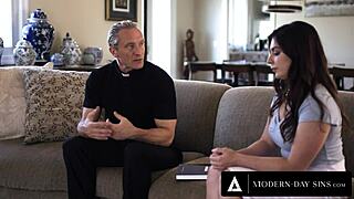 pervy priest creampies teen keira croft after anal first