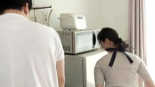 Japanese wife Honami Nishimura drilled deep by daughter's boyfriend