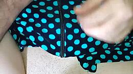 spied his wife masturbating in robe, inserted cock and fucked her pussy