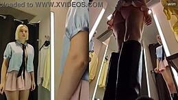 Catch that juicy pussy upskirt in dressing room?