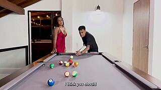 Mon mari est parti, beau-fils me baise sur la table de billard, j'avale tout Carla Morelli & Danyel Mast