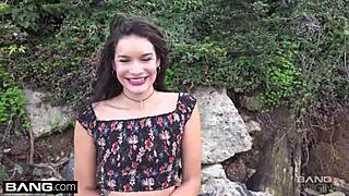 my hairless teen pussy lips exposed in public