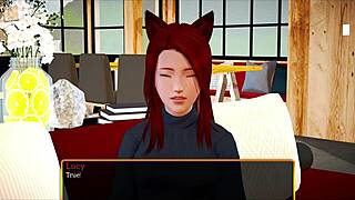 New Family 479: Redhead Teen and MILF Show Big Tits in Homemade Game