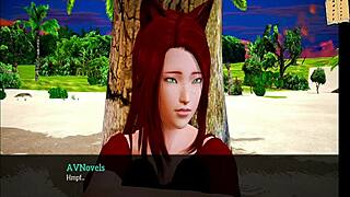 Intense Erotic Cartoon With Redhead's Small Tits In Family Scene