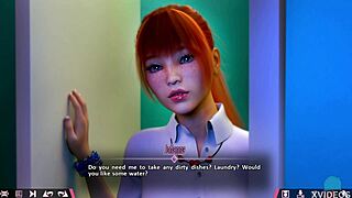 double homework 01 - playing games with hot redhead teens in wild fun