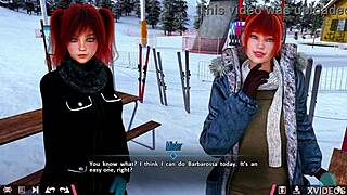 double homework 01 - playing games with hot redhead teens in wild fun
