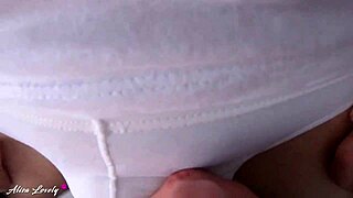 Stepsister gives slobbery blowjob and swallows cum in mouth pov with alisa lovely