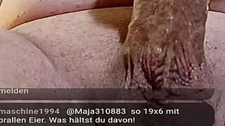 Feeling so aroused jerking my tall young cock with toy on livecam