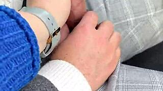 Risky Public Blowjob In Moving Car Leads To Cumshot