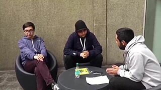 Gay couple engages in anal assfucking with redhead and blonde