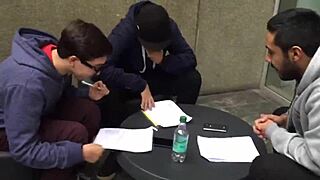 Gay couple engages in anal assfucking with redhead and blonde