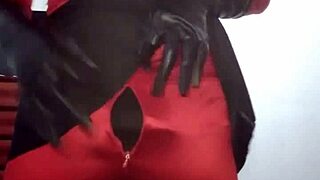 Hot crossdressing amateur in seductive gay anal action