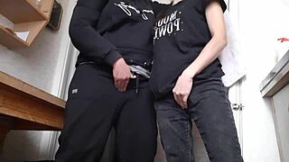 We sneakily masturbate dressed before studying to avoid parents catching us! Girls hit wild orgasm 😜