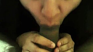 Bold oral action on hunter 666's cock.