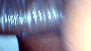 Creamy ebony pussy takes monster black cock roughly