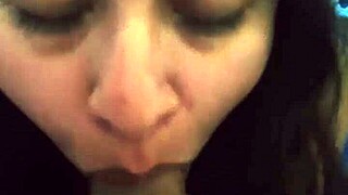 Bold oral action on hunter 666's cock.