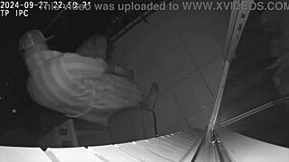 Cheating wife and friend sneak a taboo fuck in hotel, pounding hard on the balcony.