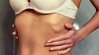 Hot student teases by rubbing her big tits for fun 😍