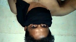 Gay Man Masturbation with Hot Purple Reshmi Shalwar Action