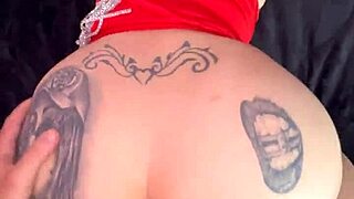 Latina amateur spends time with her stepfather in a family setting