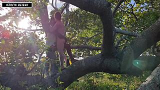 Sexy Wife Rides Big Black Cock in Wild Anal Action