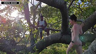 Sexy Wife Rides Big Black Cock in Wild Anal Action