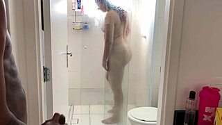 Latina Brunette Bent Over Pussy Cumshot