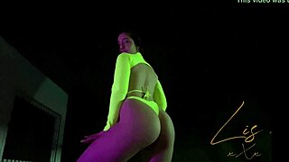 Lis XXX dances in panties, showing off her ass and tits on webcam.