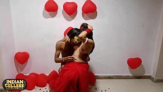 Loving Indian Couple Celebrating Valentines Day With Amazing Hot Sex