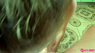 blowjob from a amateur russian girl with beautiful eyes she love suck and take cum in mouth - pov sucking cock active porn by nata sweet