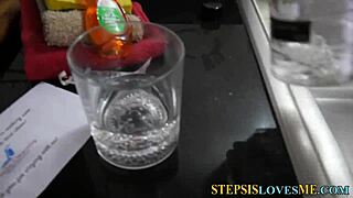 Teen stepsis bent over for hardcore doggystyle pounding