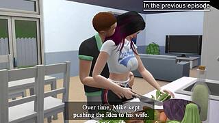 In this hentai, horny wife cheats in front of husband part 4 ddsims.