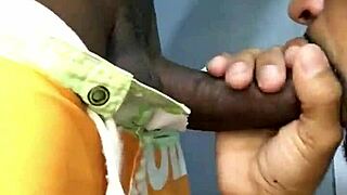 Young Gay Teen Feels Emotional During Amateur Blowjob, Deepthroat, And Facial With Big Black Cock