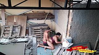 Intense anal assfucking with latina pornstar sister-in-law on terrace.