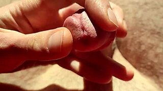 i'm obsessed with edging flaccid and teasing precum in light