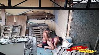 Intense anal assfucking with latina pornstar sister-in-law on terrace.