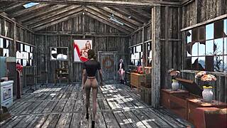 Fallout 4 Sexy Brunette in Hot 3D Home Action