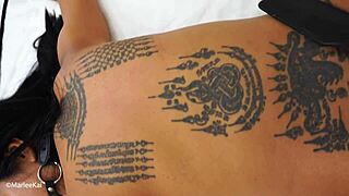 Hot Wax and Spanking for Tied Asian Girlfriend's Finish