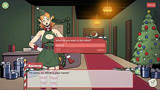 Claus secret surprise! Naughty elf and sexy santa wife in xmas hentai game ep 1!