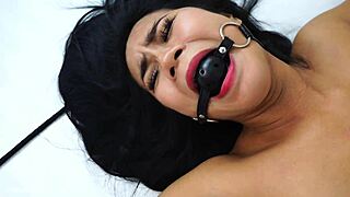 Hot Wax and Spanking for Tied Asian Girlfriend's Finish