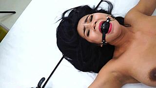 Hot Wax and Spanking for Tied Asian Girlfriend's Finish