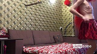 Datezone - fucking a redhead amateur with small tits
