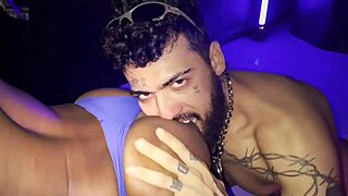 Holy hell, Brazilian twink takes monster cock bareback in wild ride!