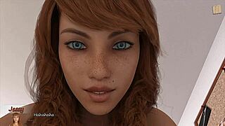 big city pleasures 75: erotic hentai game with college brunette