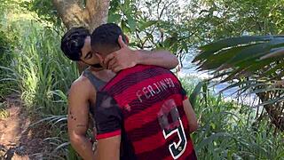 Taking my hot friend to the trail for some hardcore blowjob action.