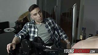 i'm the tractable serf to this plow machine, sucking cock