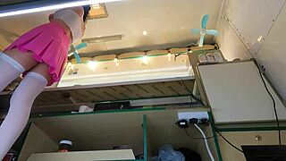 This Crazy Girl Doesn't Mind Being Upskirted At Work For Extra Money