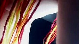 With a lover via video call, she masturbates solo