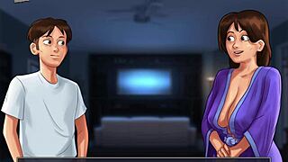 Summertime Saga 77 with Busty Brunette Milf Action